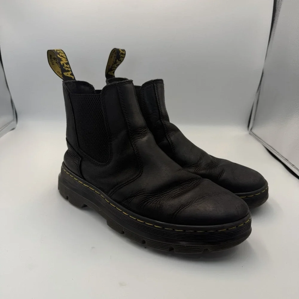 Dr. Martens Embury Leather Casual Chelsea Boots in Black Men's 8 - Woman's 9